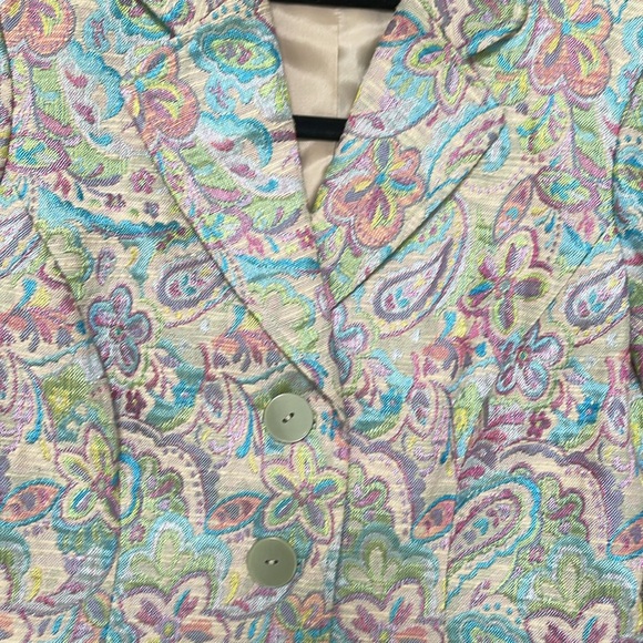 Vintage Dana Buchanan jacket - shimmery and floral pattern - never been worn - Picture 3 of 7